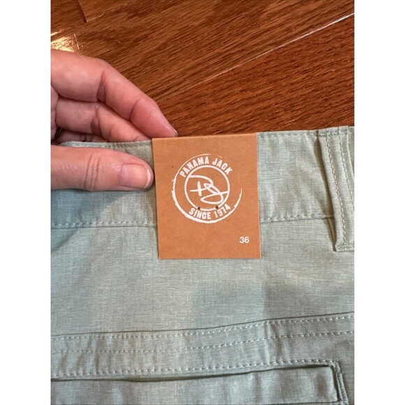 Panama Jack Men's Size 36 Hybrid Shorts Light Green Polyester NWT - Picture 4 of 5